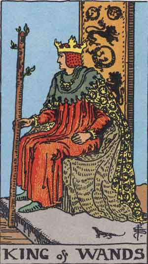 King of Wands from the Rider-Waite tarot deck (public domain)