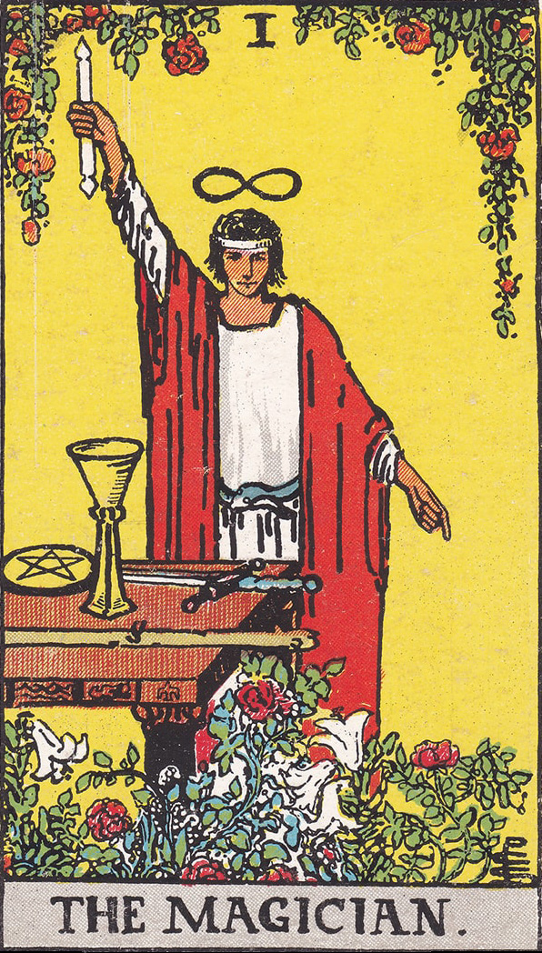 The Magician from the Rider-Waite tarot deck (public domain)