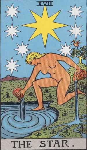 The Star from the Rider-Waite tarot deck (public domain)